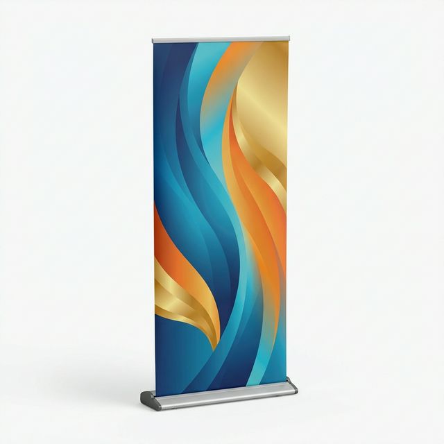 Retractable pull-up banner stand